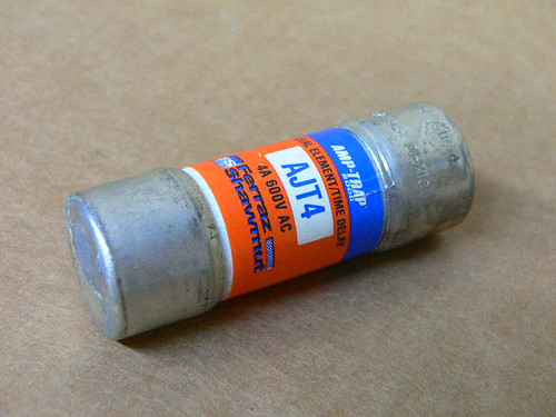 Shawmut AJT4 Time Delay Fuse Class J 4 Amp 600VAC/500VDC