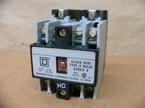 SQUARE D AC CONTROL RELAY 8501 X0-20