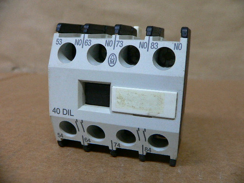 KLOCKNER MOELLER 40 DIL AUXILIARY CONTACT BLOCK 40DIL