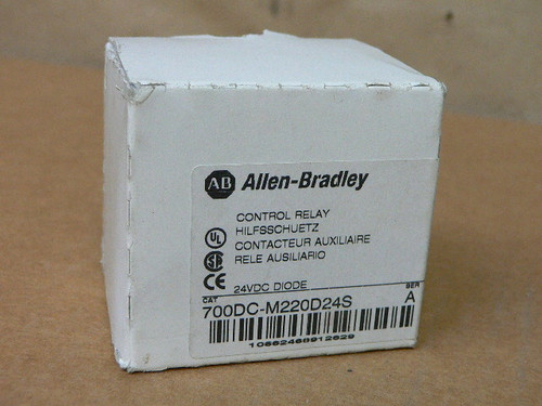 ALLEN BRADLEY 700DC-M220D24S CONTROL RELAY NEW ALLEN BRADLEY 700DC-M220D24S CONTROL RELAY NEW