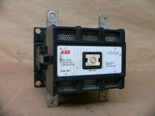 ABB EHW 250C 2P-1L11 USED WELDING ISOLATION CONTACTOR 120V COIL EHW250C2P1L11