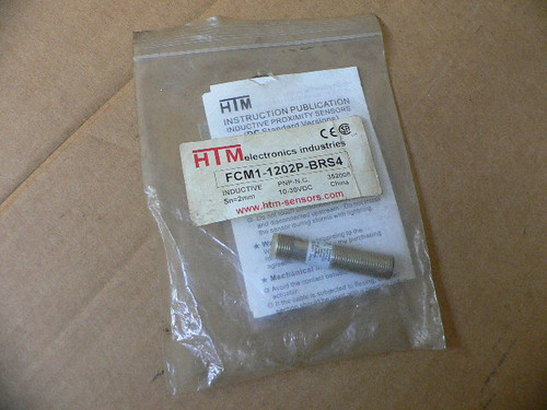 HTM ELECTRONICS FCM1-1202P-BRS4 FCM11202PBRS4 INDUCTIVE PROXIMITY SENSOR CYLIND