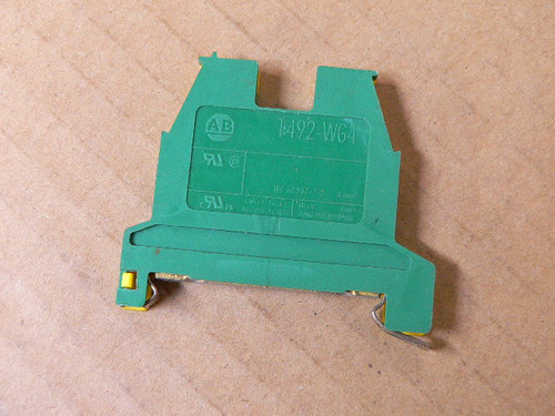 Allen Bradley 1492-WG4 DIN Rail Grounding Terminal Block  (LOT OF 2)