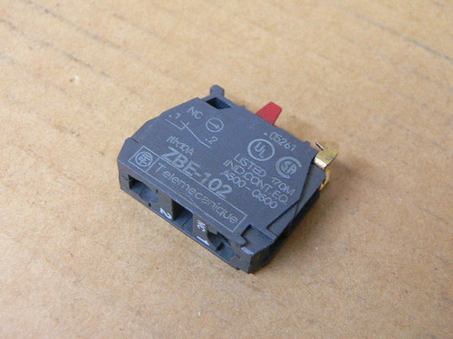 Telemecanique ZBE-102 Push Button Contact Block 1NC Industrial Control