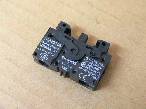 SIEMENS CONTACT BLOCK 3SB3400-0B SIEMENS CONTACT BLOCK 3SB3400-0B