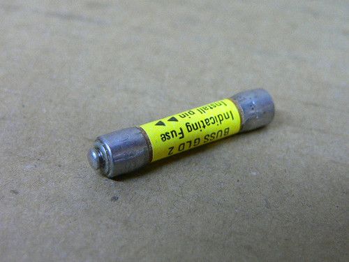 Bussmann GLD 2 Indicating Fuse Miniature Fuse 2A 125V GLD-2 Bussmann GLD 2 Indicating Fuse Miniature Fuse 2A 125V GLD-2