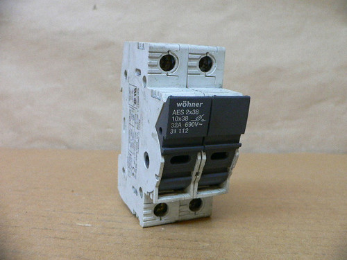Wohner AES 2x38 Fuse Holder 32A 690V 2P Wohner AES 2x38 Fuse Holder 32A 690V 2P