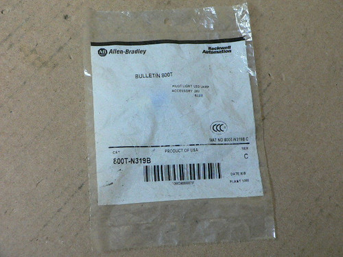 Allen Bradley 800T-N319B Series C Pilot Light LED Lamp Blue 24V Allen Bradley 800T-N319B Series C Pilot Light LED Lamp Blue 24V