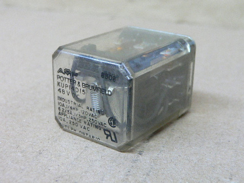 POTTER & BRUMFIELD KUP-14D15-48 RELAY 48VDC POTTER & BRUMFIELD KUP-14D15-48 RELAY 48VDC