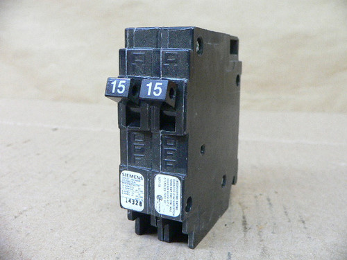 SIEMENS QT21515 SIEMENS CIRCUIT BREAKER 15AMP 2POLE 120/240V