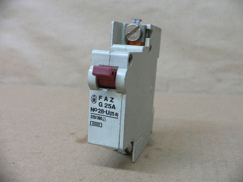 KLOCKNER MOELLER 25A 1P CIRCUIT BREAKER FAZ G25A-CNA KLOCKNER MOELLER 25A 1P CIRCUIT BREAKER FAZ G25A-CNA