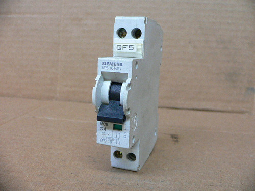 SIEMENS MCB C4, 5SY3 004-7KV CIRCUIT BREAKER SIEMENS MCB C4, 5SY3 004-7KV CIRCUIT BREAKER