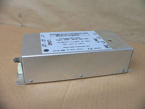 RASMI ELECTRIC 4200-4810 RFI FILTER 10AMP 3X480V 50/60HZ 3PHASE