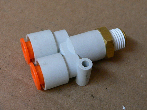 SMC, KQ2U11-35S, BRANCH Y, 3/8 TUBE X 1/4 NPT THREAD