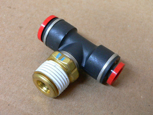 SMC KV2T11-13-37-SR KV2T111337SRA CONN BRANCH TEE 3/8X1/2X1/2RED