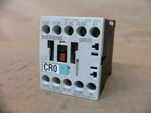 SIEMENS 3RH1122-1AT60 3RH11221AT60 CONTROL RELAY 2NO&2NC 600V/60H
