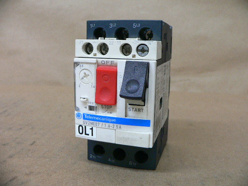 Telemecanique GV2ME07 1.6/2.5A Motor Starter Breaker Telemecanique GV2ME07 1.6/2.5A Motor Starter Breaker