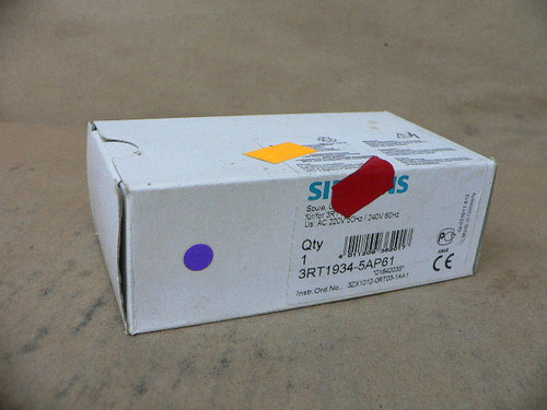 SIEMENS 3RT1934-5AP61 COIL SIZE 2 220/240 VAC 50/60 HZ SIEMENS 3RT1934-5AP61 COIL SIZE 2 220/240 VAC 50/60 HZ