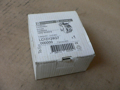 TELEMECANIQUE 25 Amp 600 Volt Contactor LC1D128G7 120V Coil