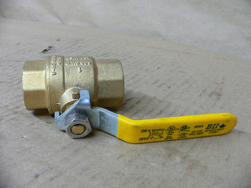 BII 0827-10 BRASS BALL VALVE FULL PORT 600 CWP 1" FPT BII 0827-10 BRASS BALL VALVE FULL PORT 600 CWP 1" FPT