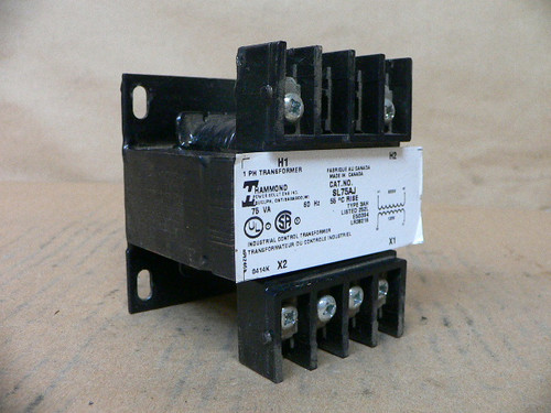 HAMMOND SL75AJ 1PH CONTROL TRANFROMER 75VA HAMMOND SL75AJ 1PH CONTROL TRANFROMER 75VA