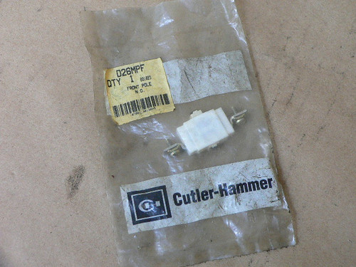 New Cutler Hammer D26MPF02 Normally Closed Front Relay Pole New Cutler Hammer D26MPF02 Normally Closed Front Relay Pole