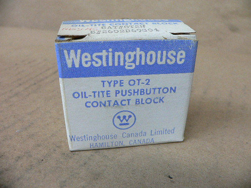 Westinghouse 0T2N Oil-Tite Contact Block 2 N.C. Circuit OT2N Westinghouse 0T2N Oil-Tite Contact Block 2 N.C. Circuit OT2N