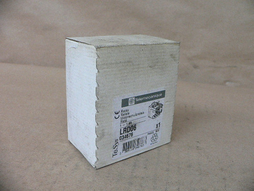 TELEMECANIQUE LRD06 Ovrload Rely,1 to 1.60A,3P,Class 10,690V TELEMECANIQUE LRD06 Ovrload Rely,1 to 1.60A,3P,Class 10,690V