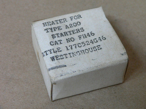 EATON CORPORATION CUTLER HAMMER FH46 HEATER A HEATER A EATON CORPORATION CUTLER HAMMER FH46 HEATER A HEATER A