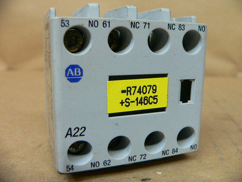 Allen-Bradley 100-FA22 Auxiliary Contact Block, 2NO/2NC, 10A, 600V