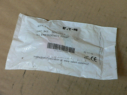 CUTLER HAMMER M22-PVLT M22PVLT C-H ILL E-STOP OP R TWST ILL E-STOP CUTLER HAMMER M22-PVLT M22PVLT C-H ILL E-STOP OP R TWST ILL E-STOP