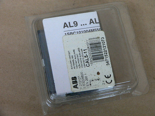 ABB CAL5-11 CAL511 AUXILIARY CONTACT 16A 2POLE 1NO/1NC 690VAC 62MM X 12MM X 74MM