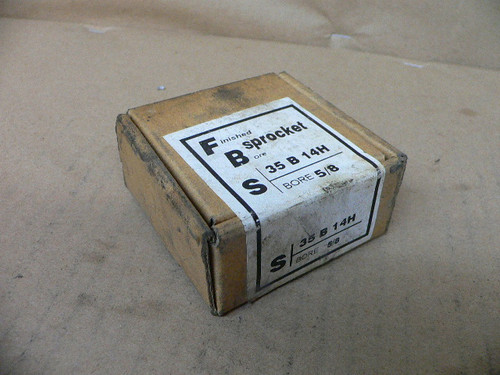 35B14H X 1/2 MPB TTN Sprocket - 3/8" Pitch - 14 Teeth - 1/2" Plain Bore