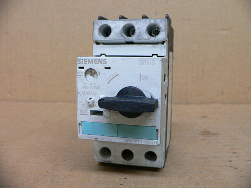 Siemens 3RV1021-0GA10 Motor Circuit Breaker 13A 50/60Hz Siemens 3RV1021-0GA10 Motor Circuit Breaker 13A 50/60Hz