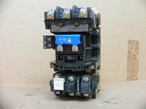 ALLEN BRADLEY 120V 60HZ COIL 3 POLE NEMA SIZE 1 STARTER 509-BOD ALLEN BRADLEY 120V 60HZ COIL 3 POLE NEMA SIZE 1 STARTER 509-BOD