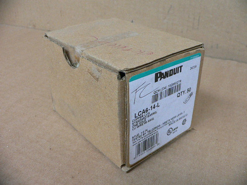 PANDUIT LCA6-14-L LUG ONE-HOLE STANDARD BARREL WINDOW LUG #6 AWG WIRE - EACH PANDUIT LCA6-14-L LUG ONE-HOLE STANDARD BARREL WINDOW LUG #6 AWG WIRE - EACH