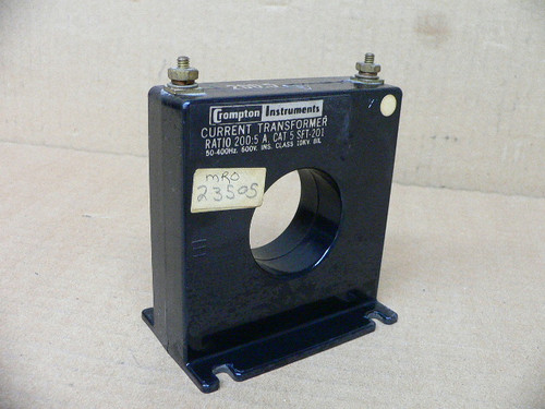 CROMPTON INC. 200:5A 50-400Hz 600V CURRENT TRANSFORMER 5SFT-201 CROMPTON INC. 200:5A 50-400Hz 600V CURRENT TRANSFORMER 5SFT-201