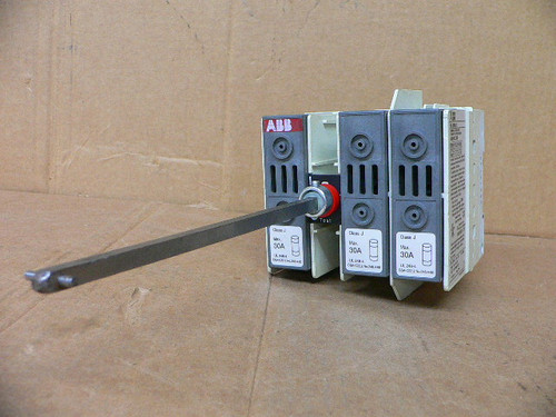 ABB OS 30FAJ12 Fusible Disconnect Switch Interrupter 600VAC 30A 3-Phase