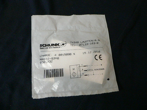 SCHUNK MMS22-SPM8 MMS22SPM8 MAGNETIC SWITCH PNP 30 CM CABLE 10-30 VDC SCHUNK MMS22-SPM8 MMS22SPM8 MAGNETIC SWITCH PNP 30 CM CABLE 10-30 VDC