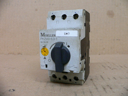 MOELLER PKZM0-6,3-T MANUAL MOTOR CONTROLLER, 50/60HZ, 230/400V MOELLER PKZM0-6,3-T MANUAL MOTOR CONTROLLER, 50/60HZ, 230/400V