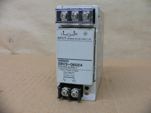OMRON S8VS-06024 POWER SUPPLY, 24VDC DIN RAIL MOUNTING OMRON S8VS-06024 POWER SUPPLY, 24VDC DIN RAIL MOUNTING