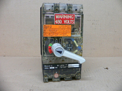 MOELLER CIRCUIT BREAKER 63 AMP 600VAC 60HP 25-40 TRIP RANGE , NZMH 6-63 MOELLER CIRCUIT BREAKER 63 AMP 600VAC 60HP 25-40 TRIP RANGE , NZMH 6-63