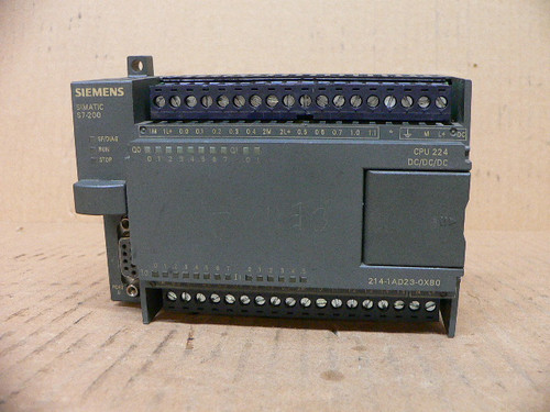 SIEMENS 6ES7214-1AD23-0XB0 6ES72141AD230XB0 CPU MODULE SIMATIC S7-200 CPU 224 COMPACT UNIT SIEMENS 6ES7214-1AD23-0XB0 6ES72141AD230XB0 CPU MODULE SIMATIC S7-200 CPU 224 COMPACT UNIT