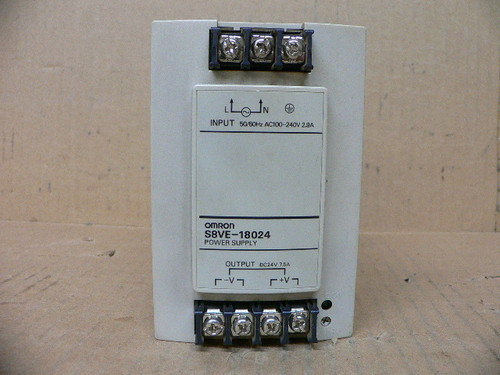 Omron S8VE-18024 Power Supply In: 100 To 240 VAC Out: 24 VDC 7.5A Omron S8VE-18024 Power Supply In: 100 To 240 VAC Out: 24 VDC 7.5A