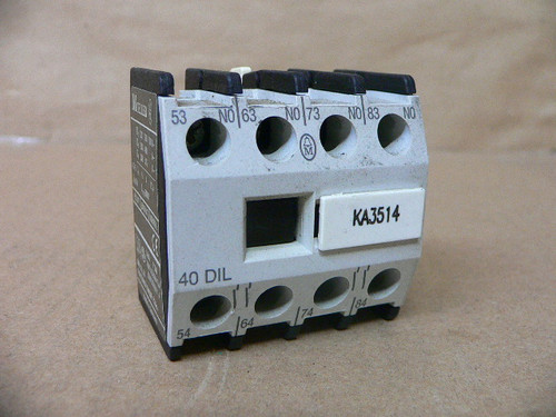 KLOCKNER MOELLER AUXILIARY CONTACT 40 DIL BRAND NEW KLOCKNER MOELLER AUXILIARY CONTACT 40 DIL BRAND NEW