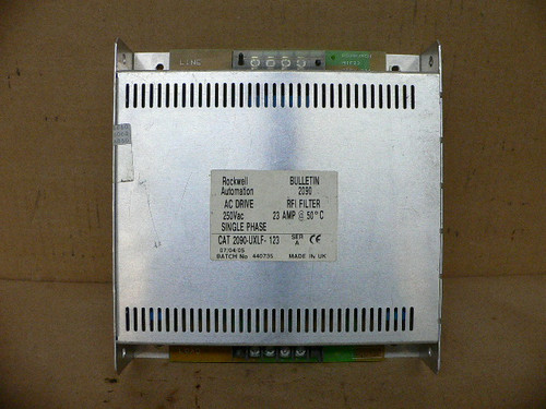 ALLEN BRADLEY 2090-UXLF-123 SERIES A AC DRIVE RFI FILTER 250 VOLT SINGLE PHASE