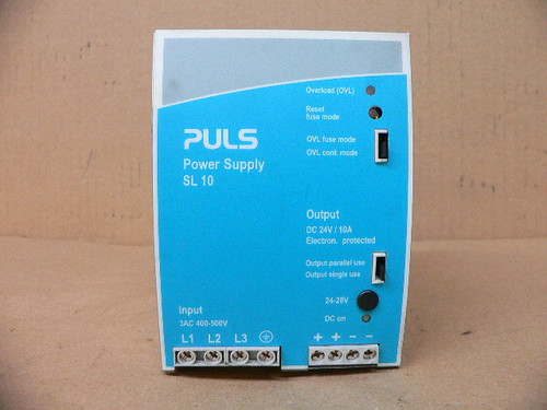 PULS Power Supply SL 10, SL10.300, 24-28V, in 3ac 400-500V, DC 24V/10A PULS Power Supply SL 10, SL10.300, 24-28V, in 3ac 400-500V, DC 24V/10A