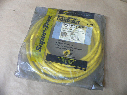 TPC WIRE & CABLE 89420 CABLE NEW 90DEG FEMALE PLUG 20FT
