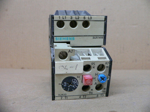 Siemens 3UX1418 Plastic Wire Block w/ Overload 3UA50 12-0K0,8-1,25A Siemens 3UX1418 Plastic Wire Block w/ Overload 3UA50 12-0K0,8-1,25A