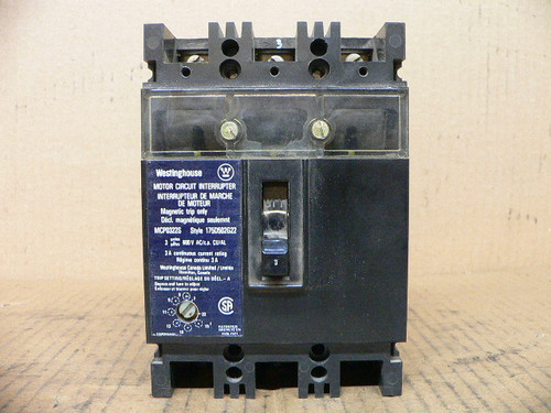 WESTINGHOUSE MCP0322S 600 VAC 3 Amp 3 Pole CIRCUIT BREAKER WESTINGHOUSE MCP0322S 600 VAC 3 Amp 3 Pole CIRCUIT BREAKER
